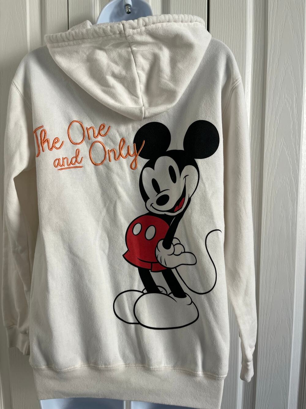 Disney Mickey Mouse Hooded Pullover Sweatshirt Embroidery Front Back Vintage XXS